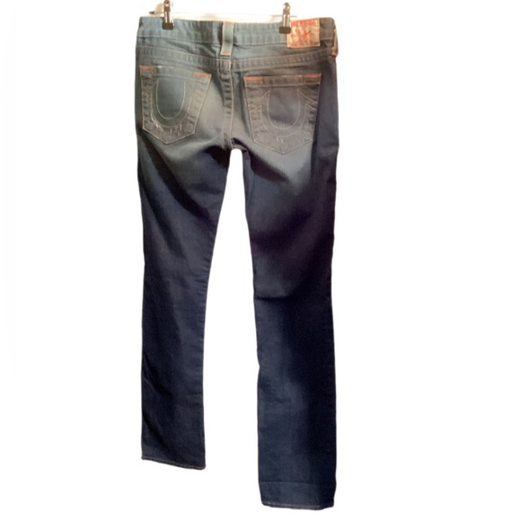 True Religion Stevie low rise medium wash Stretch Slim Distressed denim jeans 29 - Picture 3 of 6